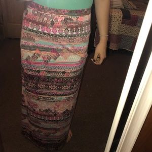 Multi-colored maxi skirt